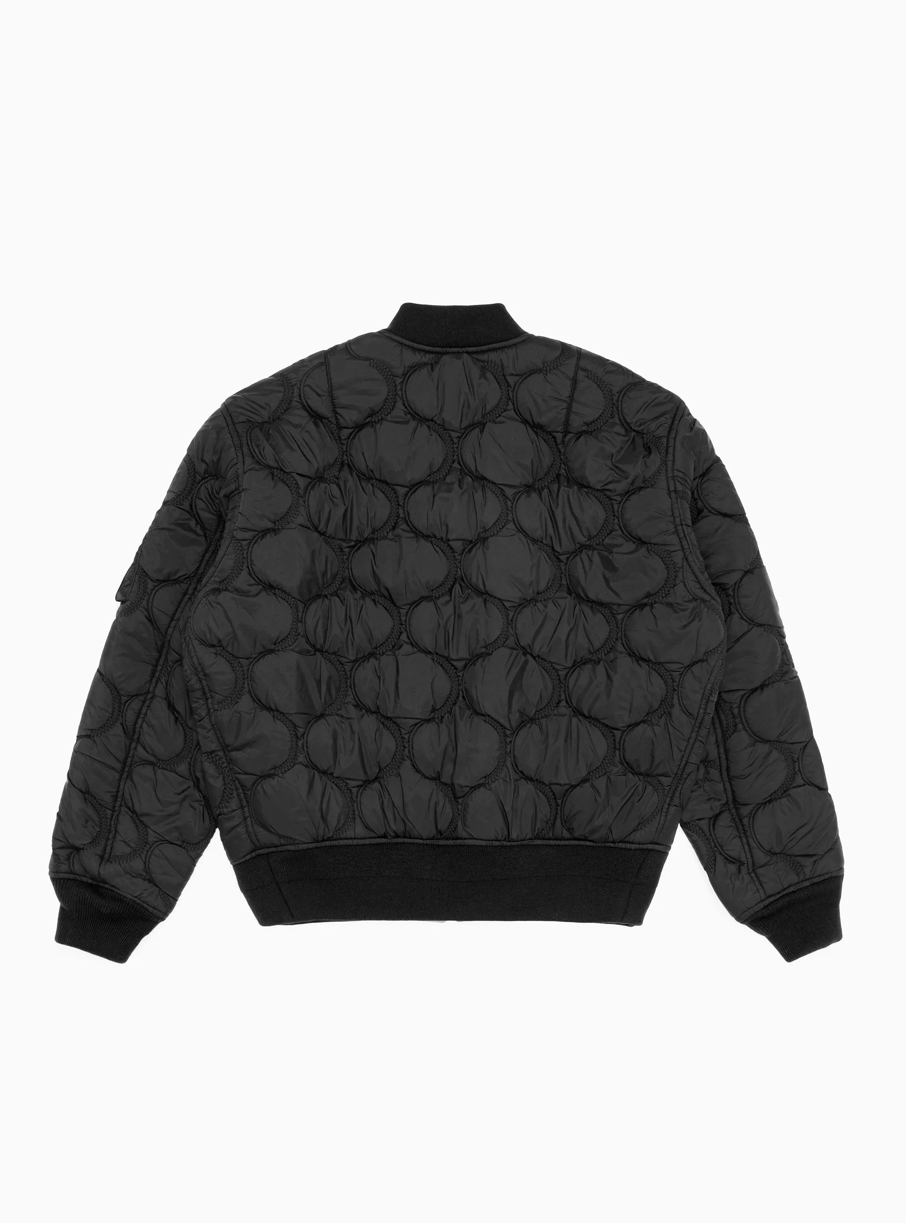 Quilted Blouson Jacket Black