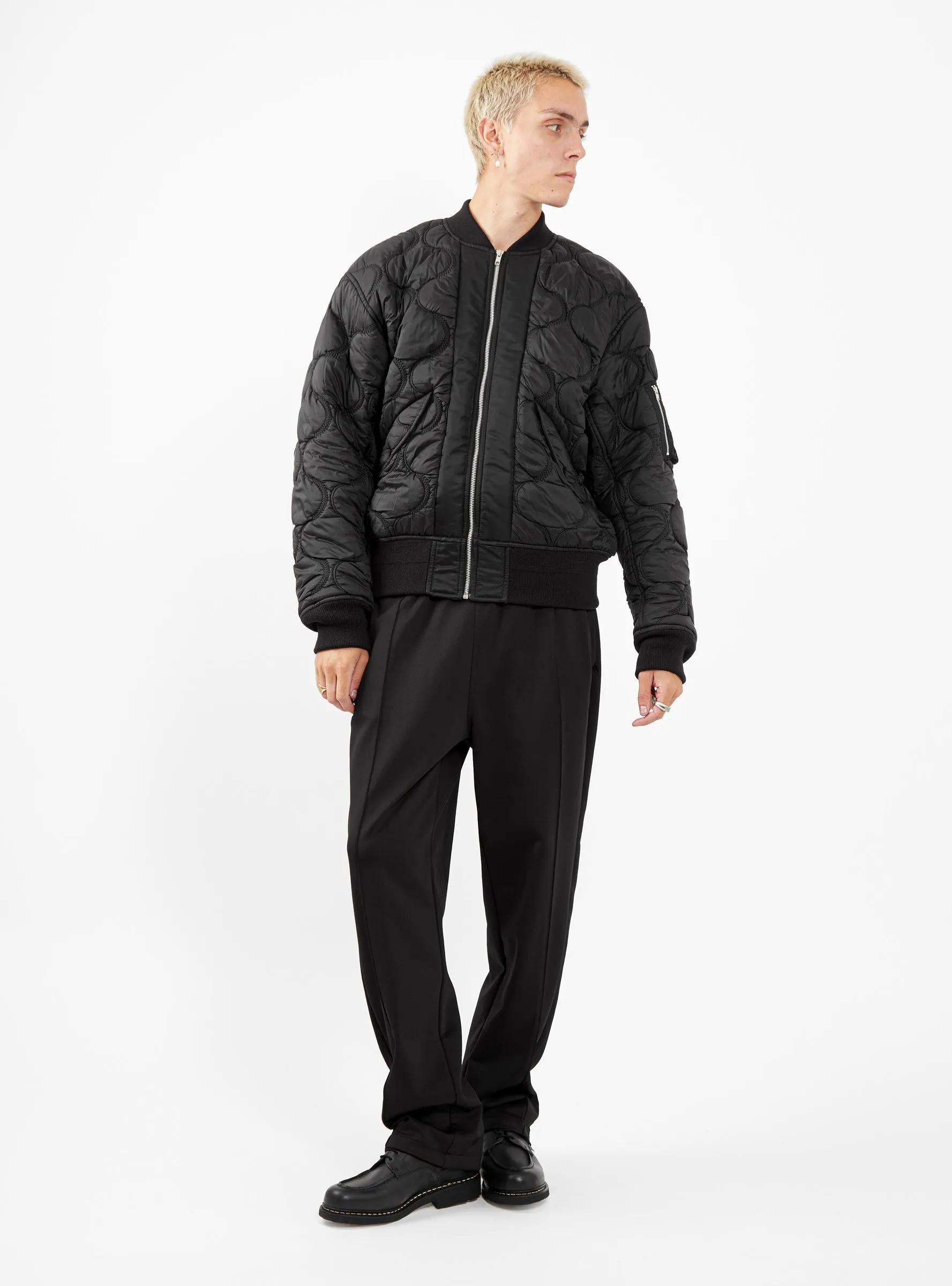 Quilted Blouson Jacket Black