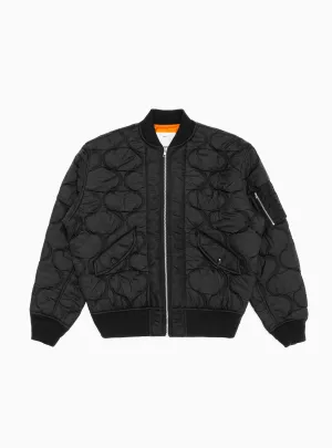 Quilted Blouson Jacket Black