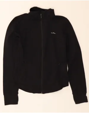 RALPH LAUREN Womens Tracksuit Top Jacket UK 10 Small Black Nylon