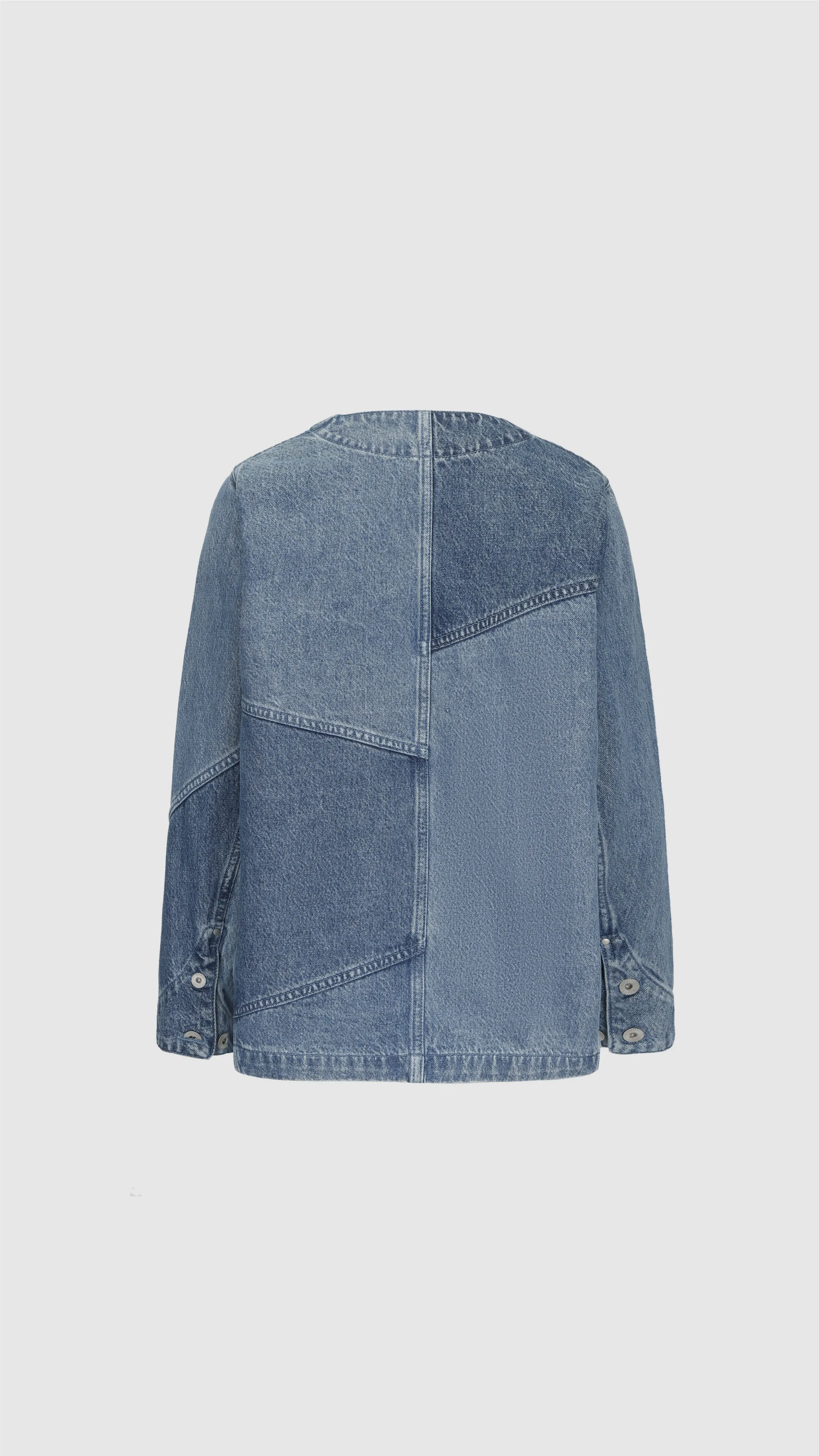 Rebuilt Collarless Denim Jacket