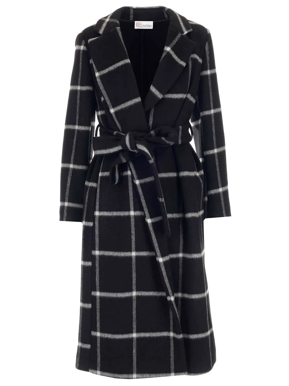 REDValentino Checked Belted Coat