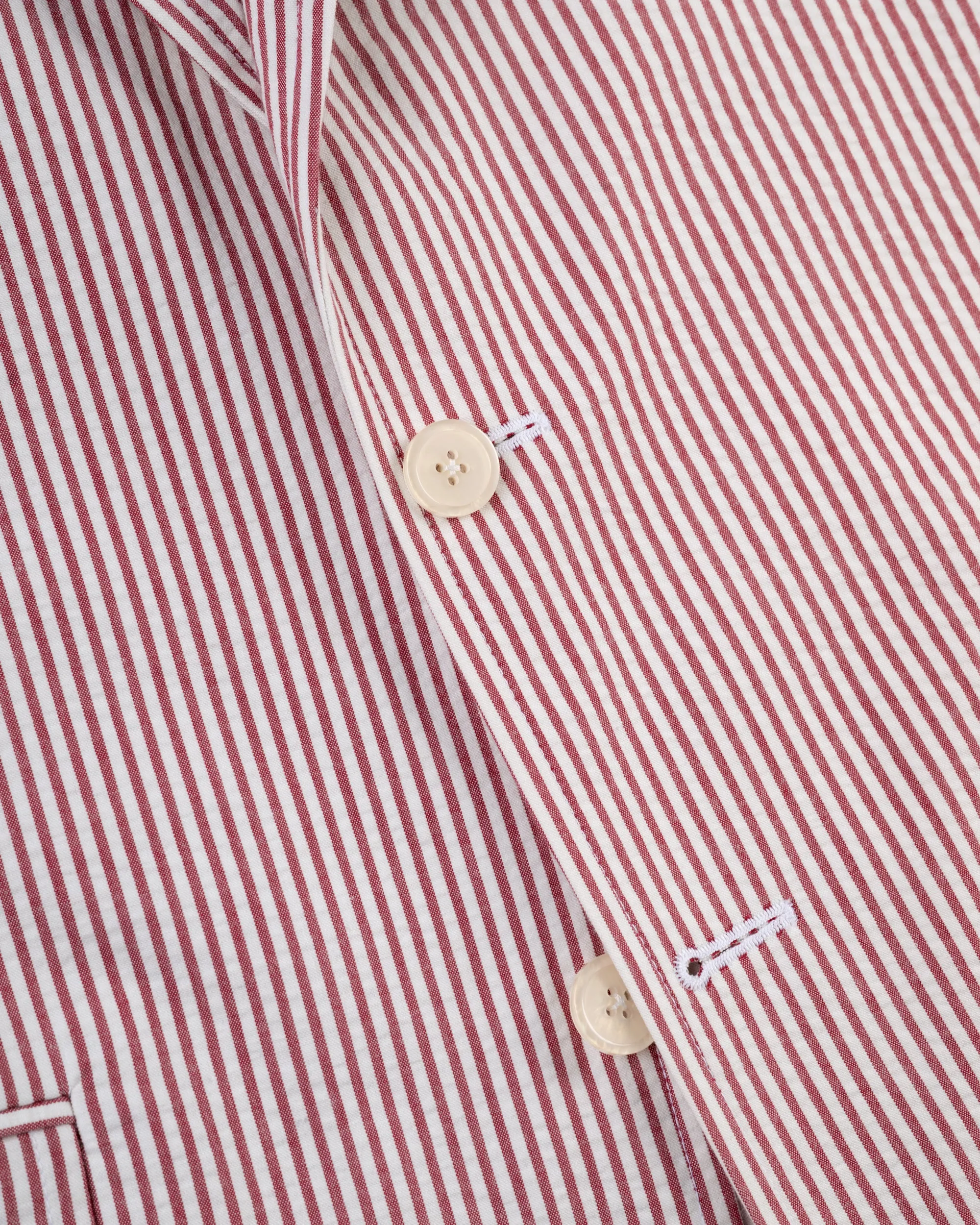 RED/WHITE COTTON SEERSUCKER SPORT COAT -  MTO