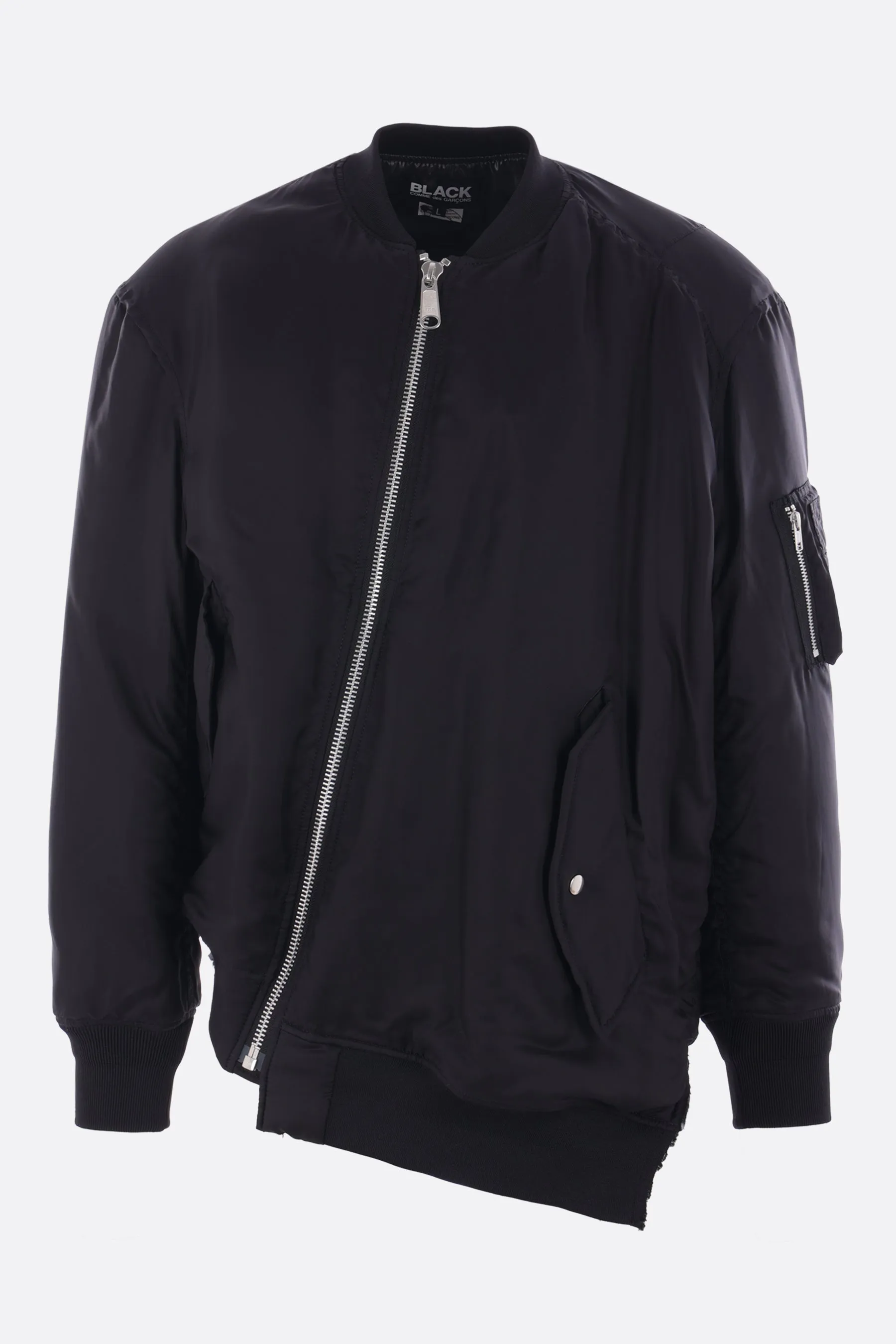 reversible asymmetrical bomber jacket.