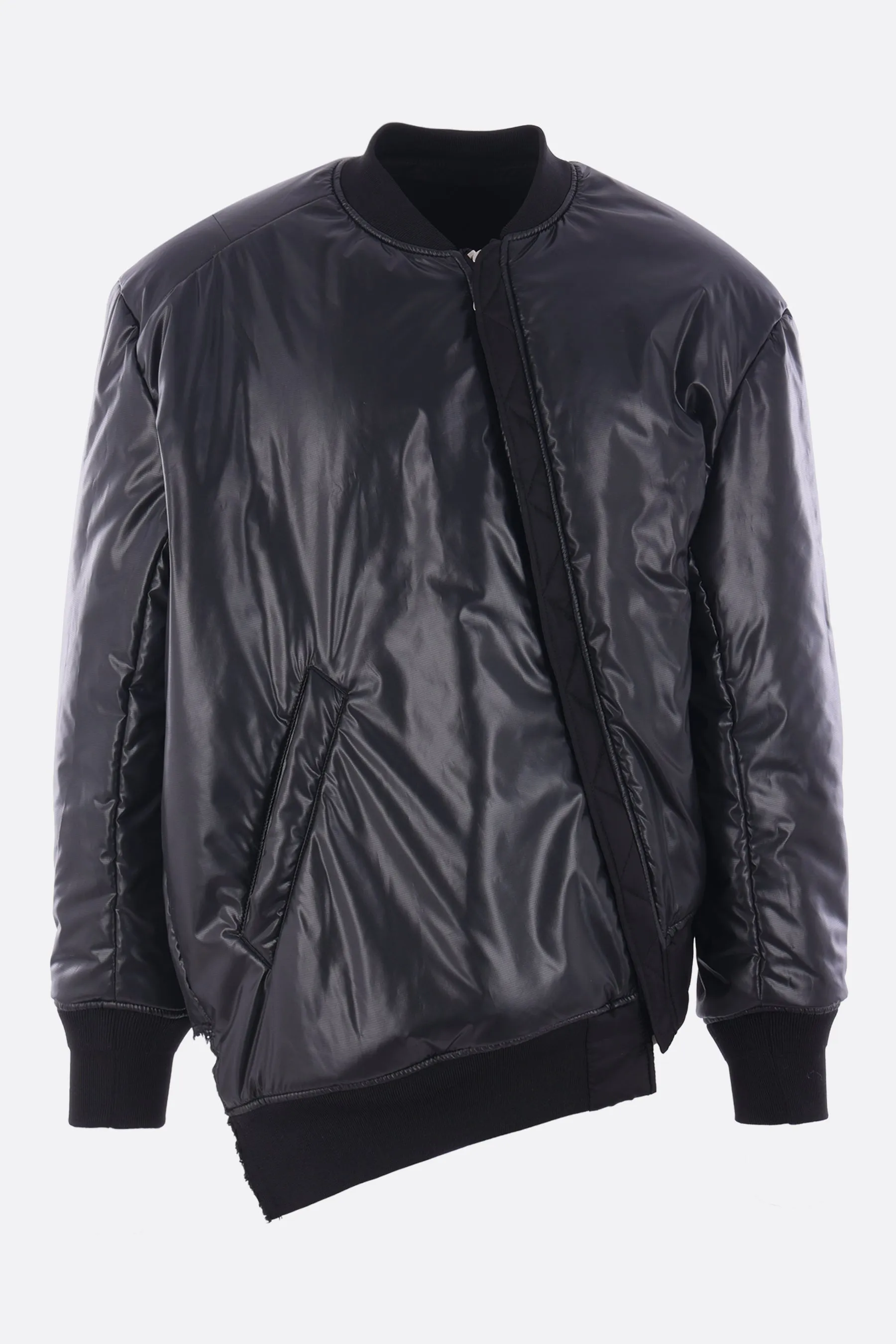 reversible asymmetrical bomber jacket.