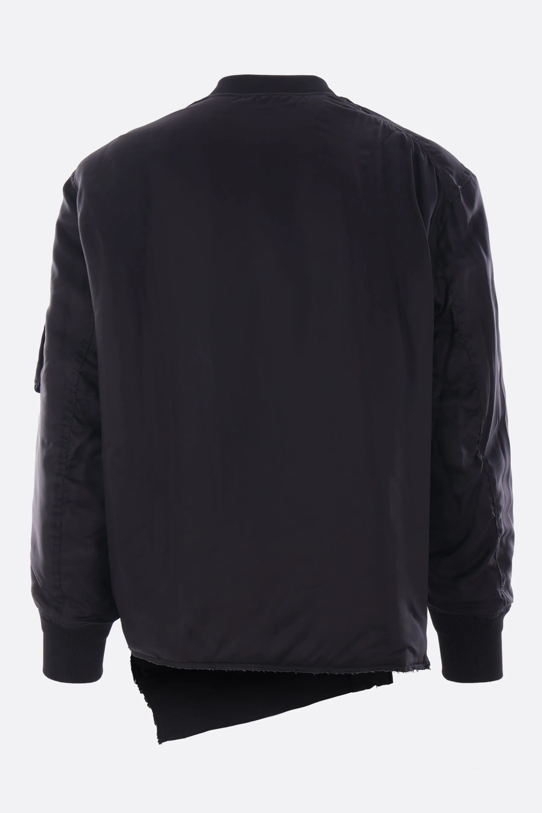 reversible asymmetrical bomber jacket.