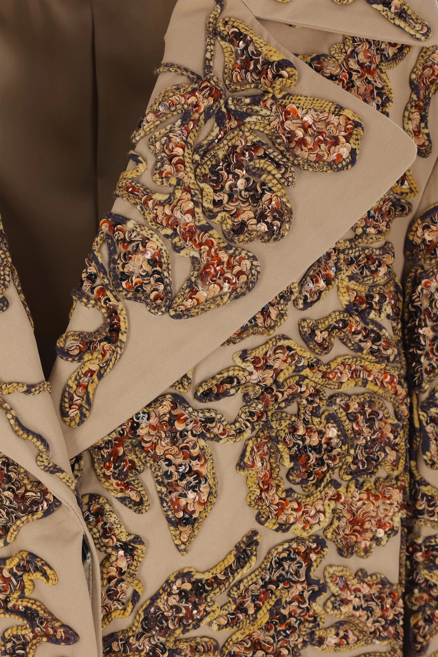 Ricca coat in embroidered gabardine