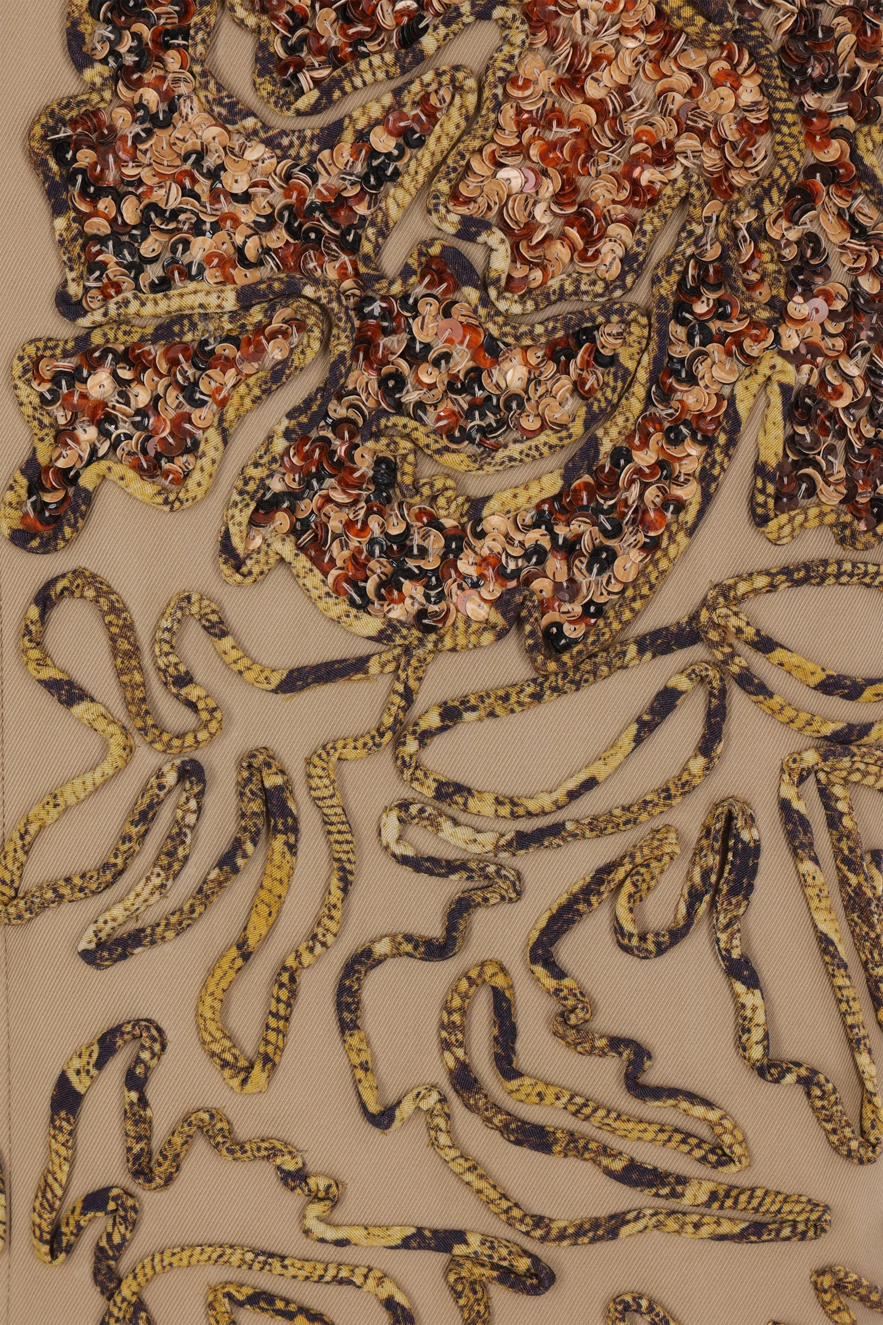 Ricca coat in embroidered gabardine