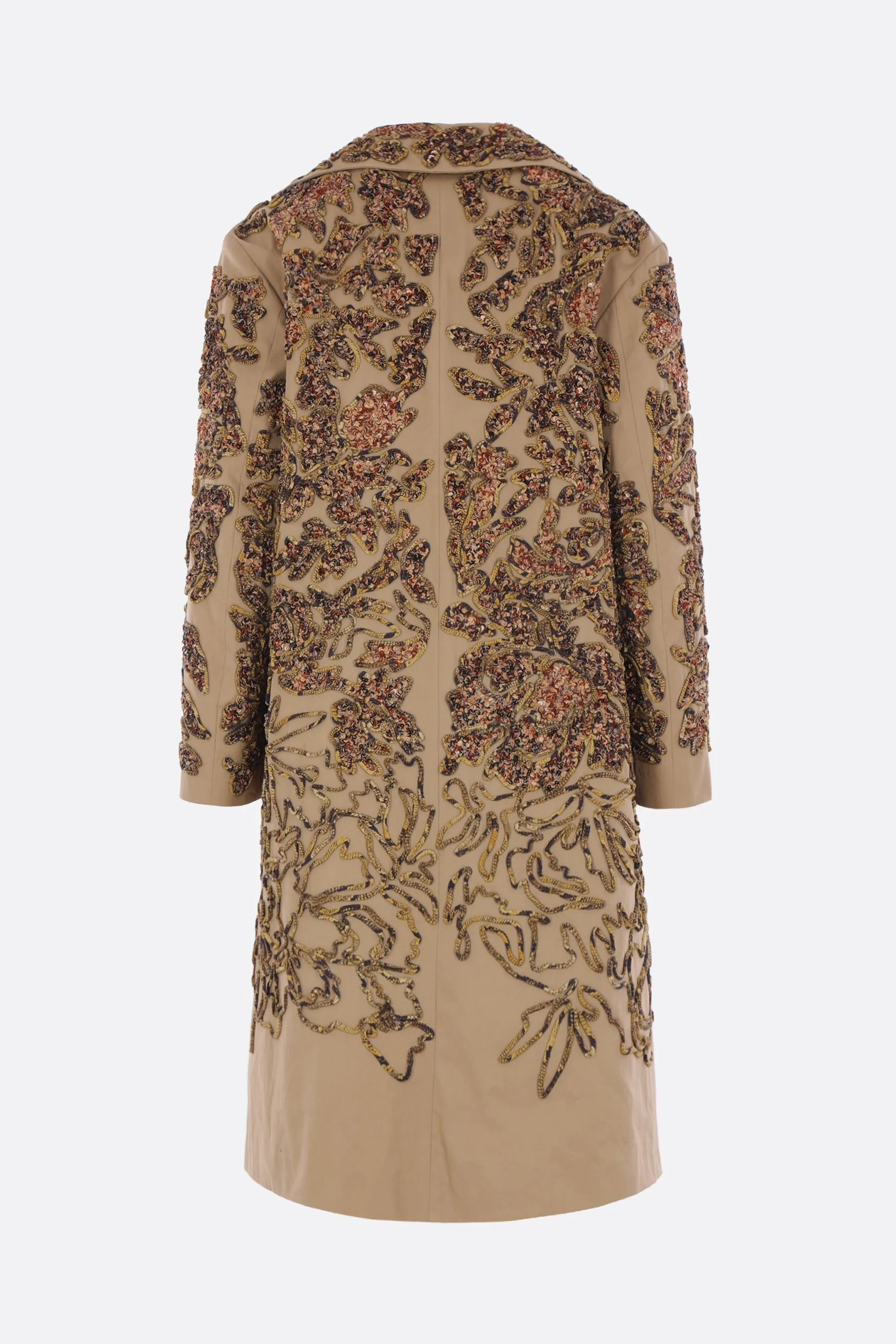Ricca coat in embroidered gabardine