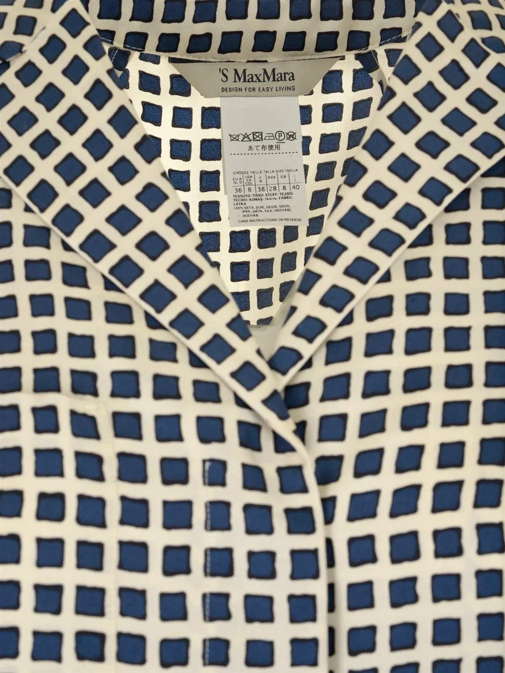 'S Max Mara Square Print Coat