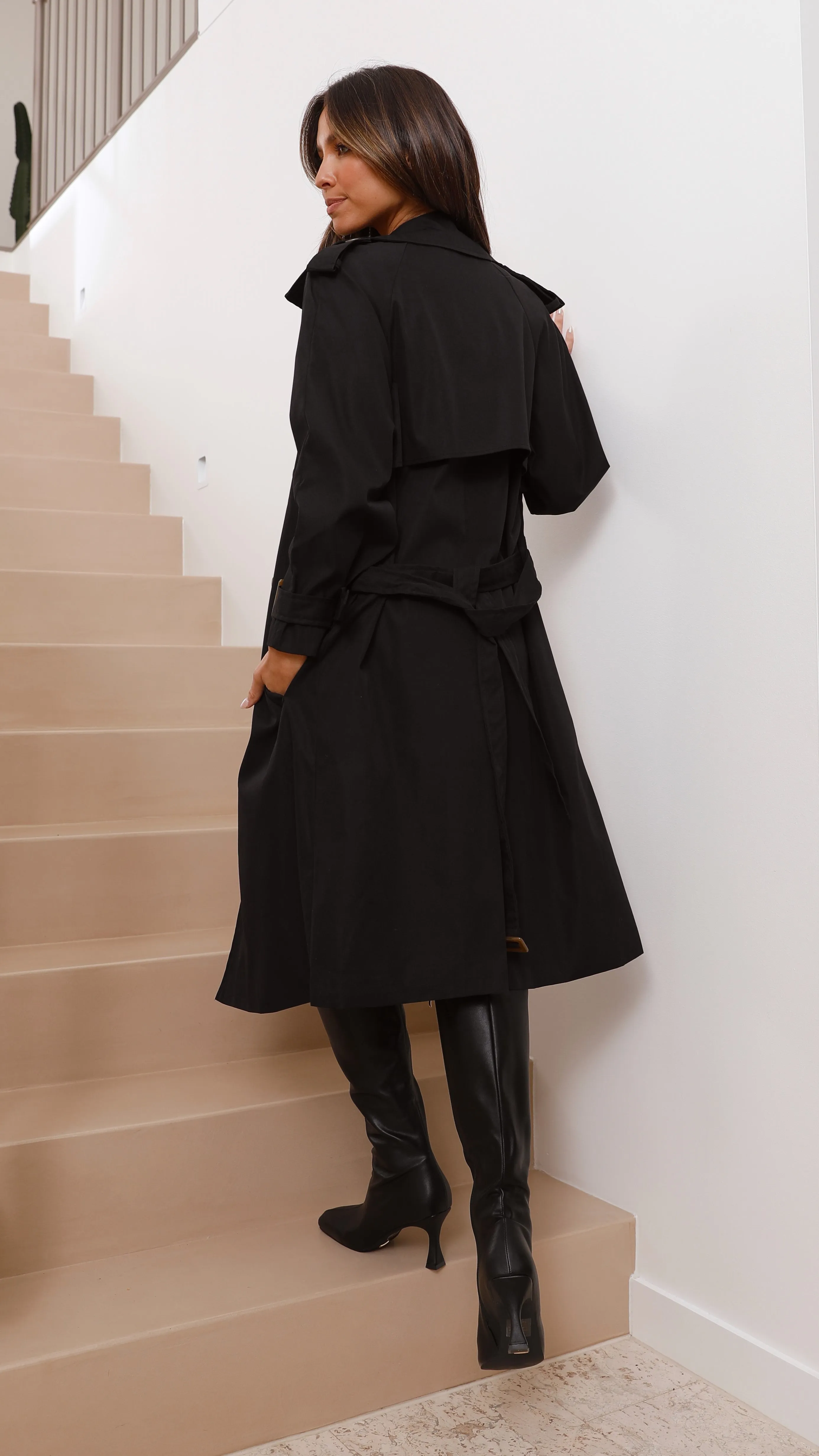 Samara Trench Coat - Black