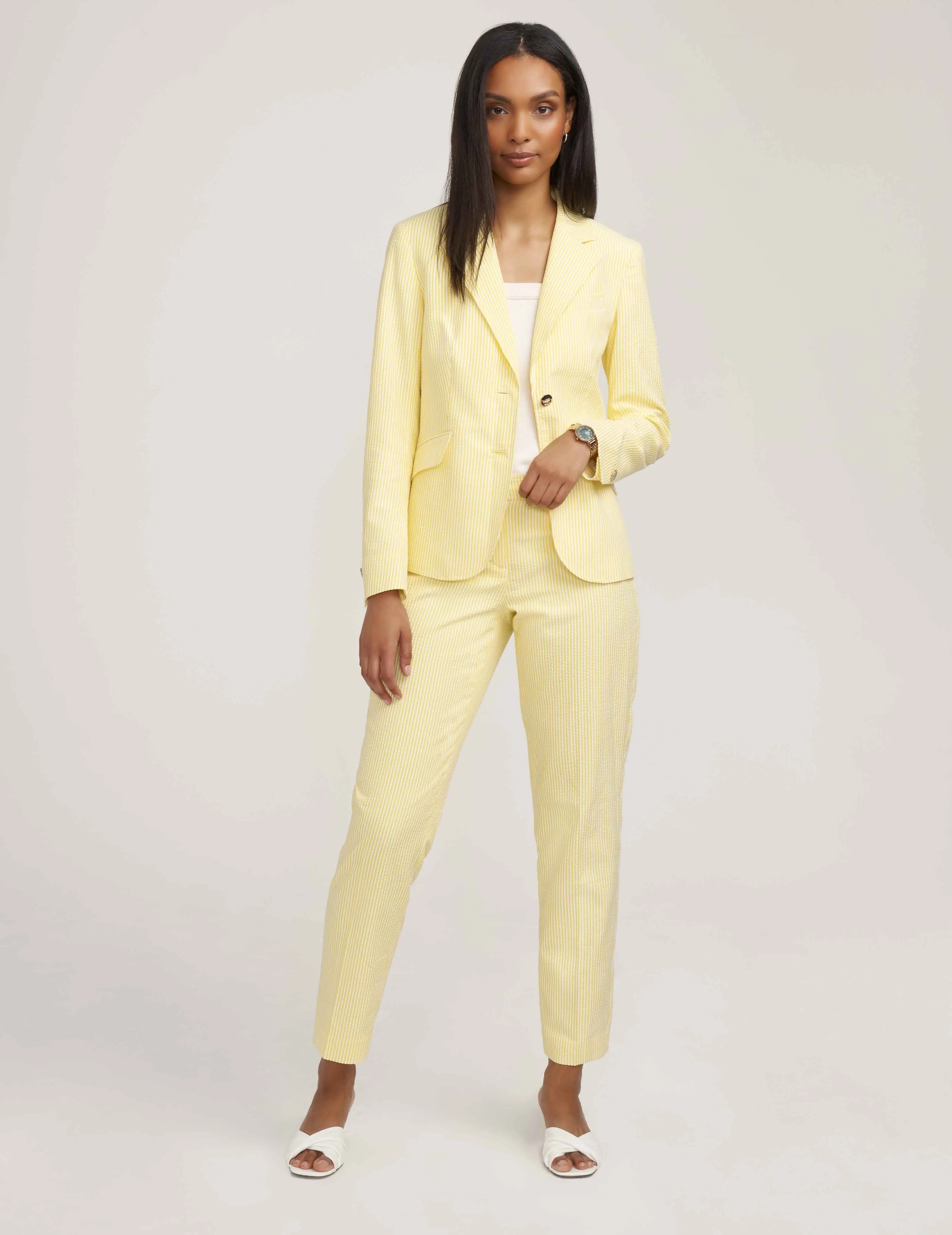 Seersucker Two Button Jacket- Sale