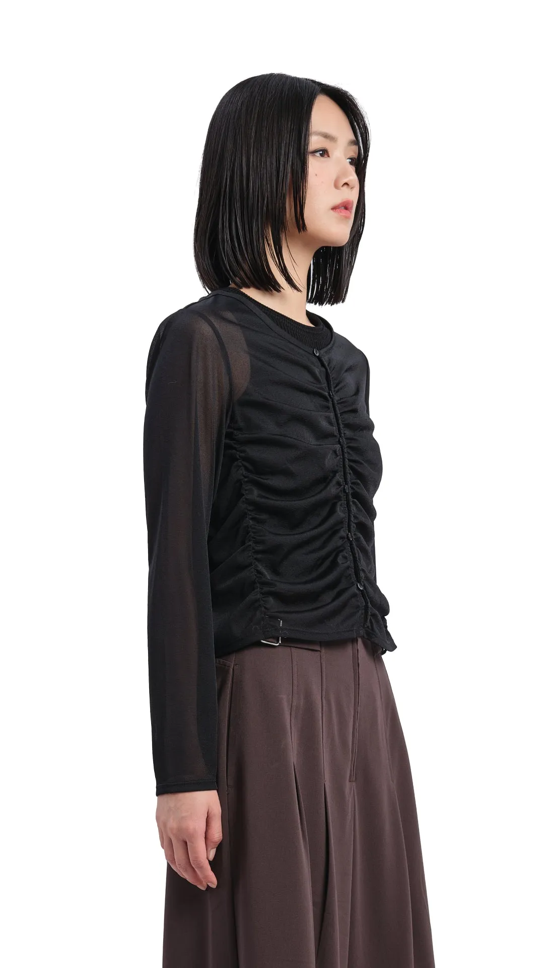 Sheer Gathered Jacket