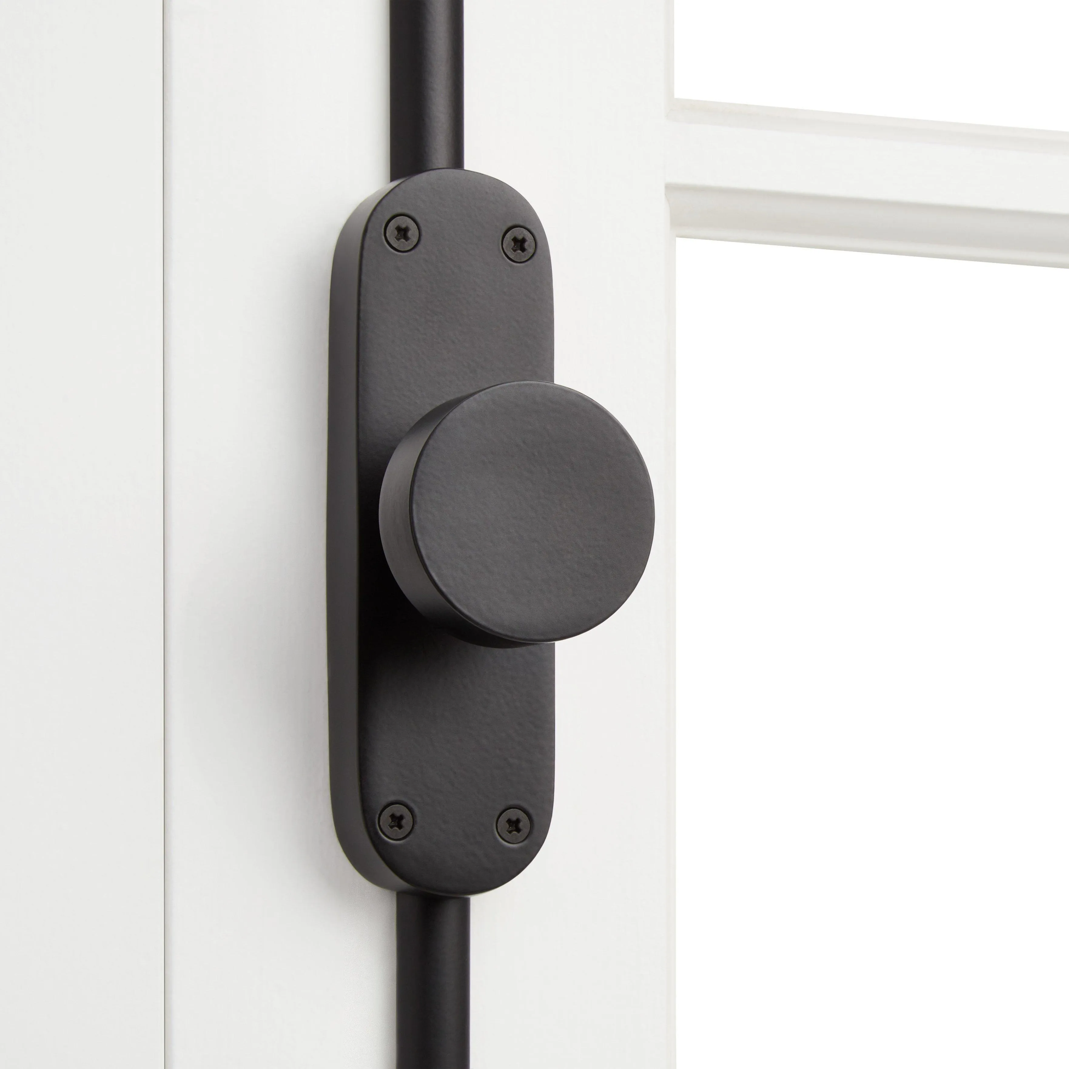 Signature Hardware 482850 Sungrove Brass Cremone Bolt for 9-1/16' Doors, Black Powder Coat