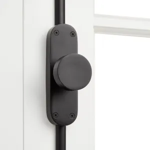 Signature Hardware 482850 Sungrove Brass Cremone Bolt for 9-1/16' Doors, Black Powder Coat