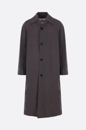 single-breasted coat in technical taffetà