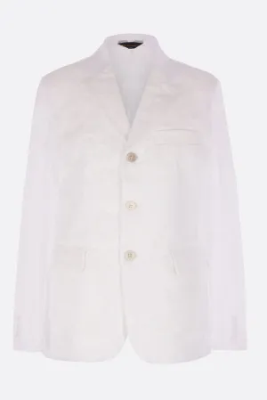 single-breasted jacket in mesh with flowers