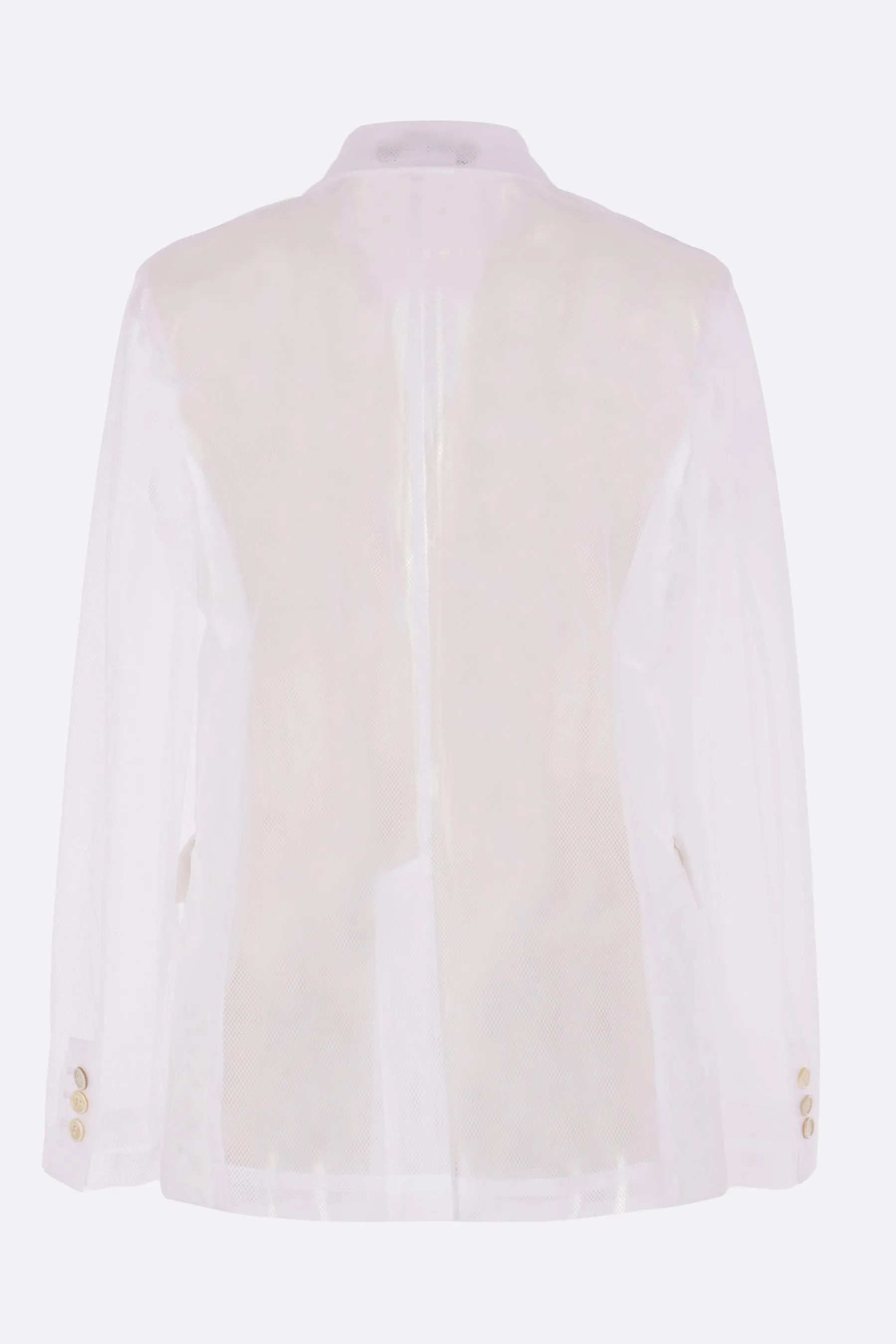 single-breasted jacket in mesh with flowers