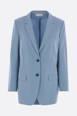 single-breasted jacket in washed cotton