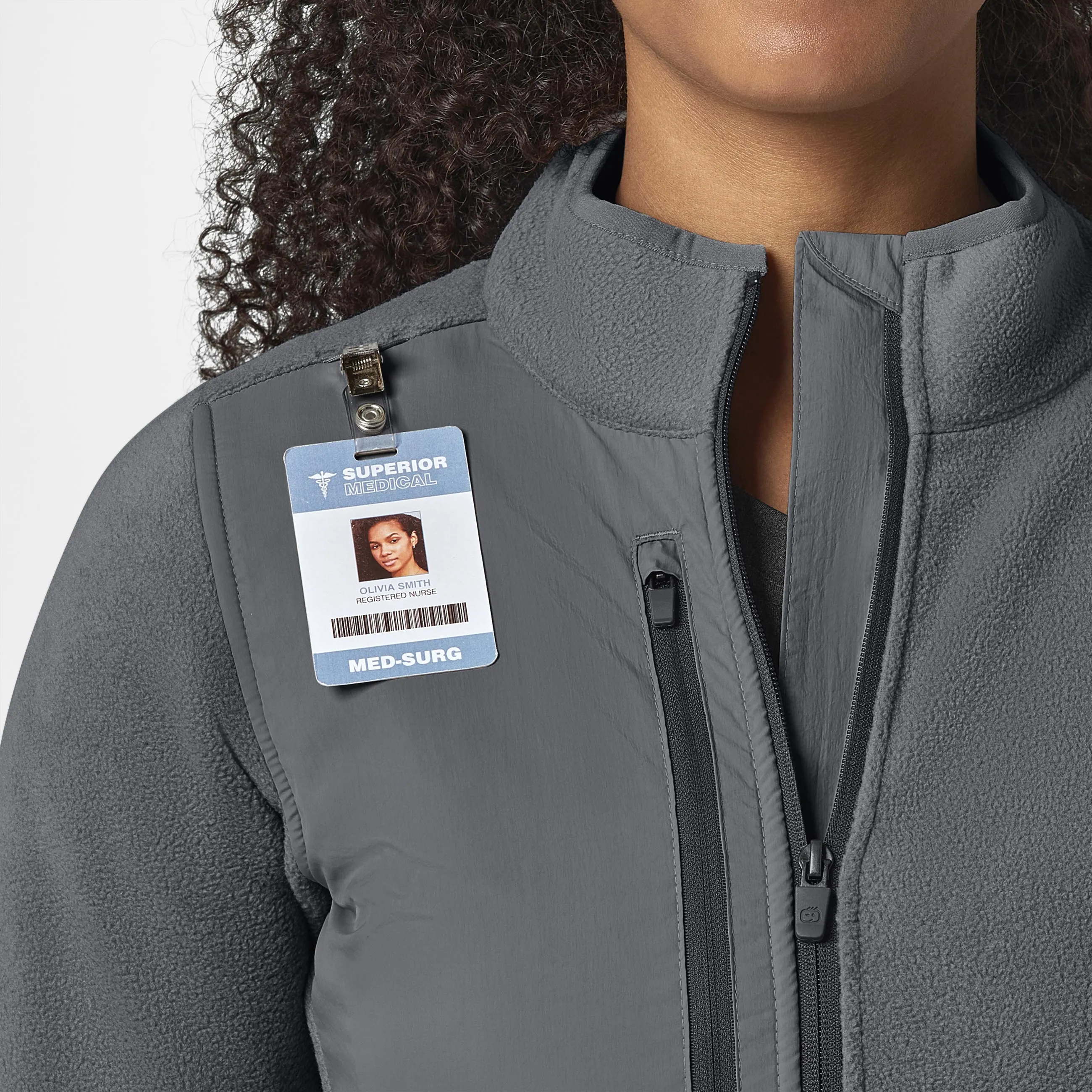 Slate Women's Micro Fleece Zip Jacket - Pewter