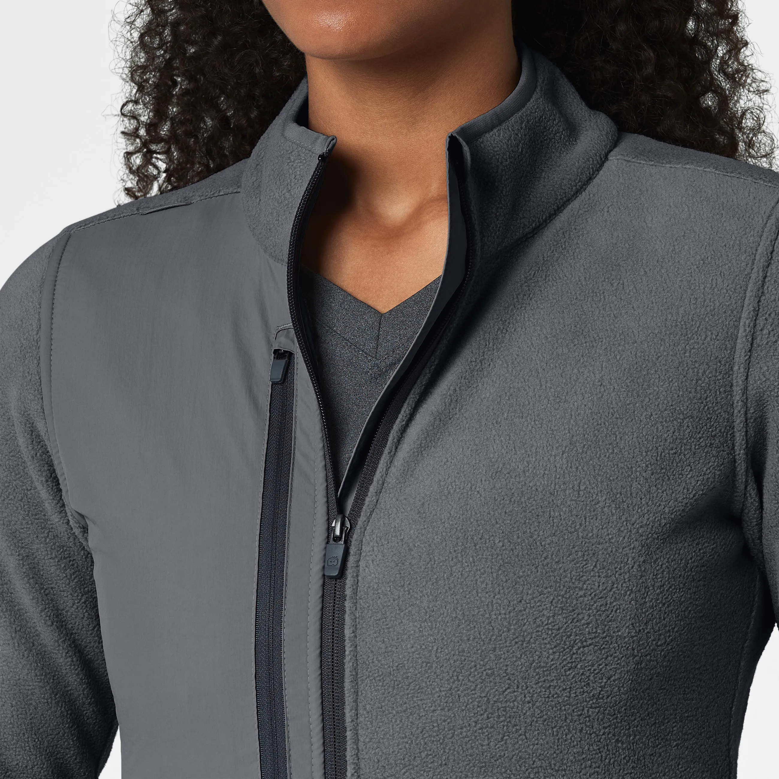 Slate Women's Micro Fleece Zip Jacket - Pewter