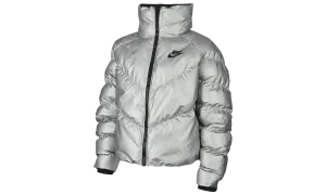 Sportswear Synthetic Fill Shine Jacket WMNS "Silver/Black"