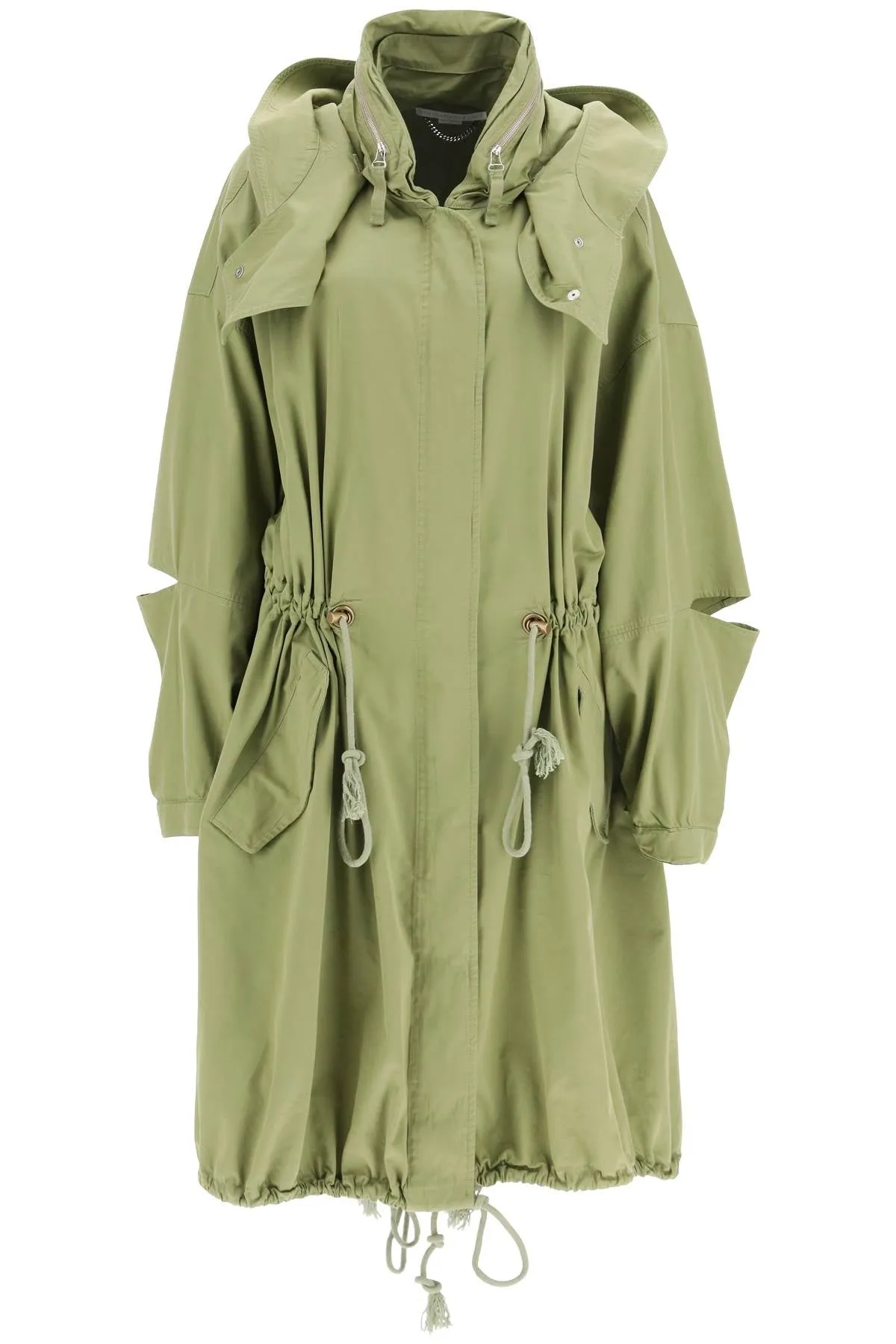 Stella McCartney Cut-Out Drawstring Waist Coat