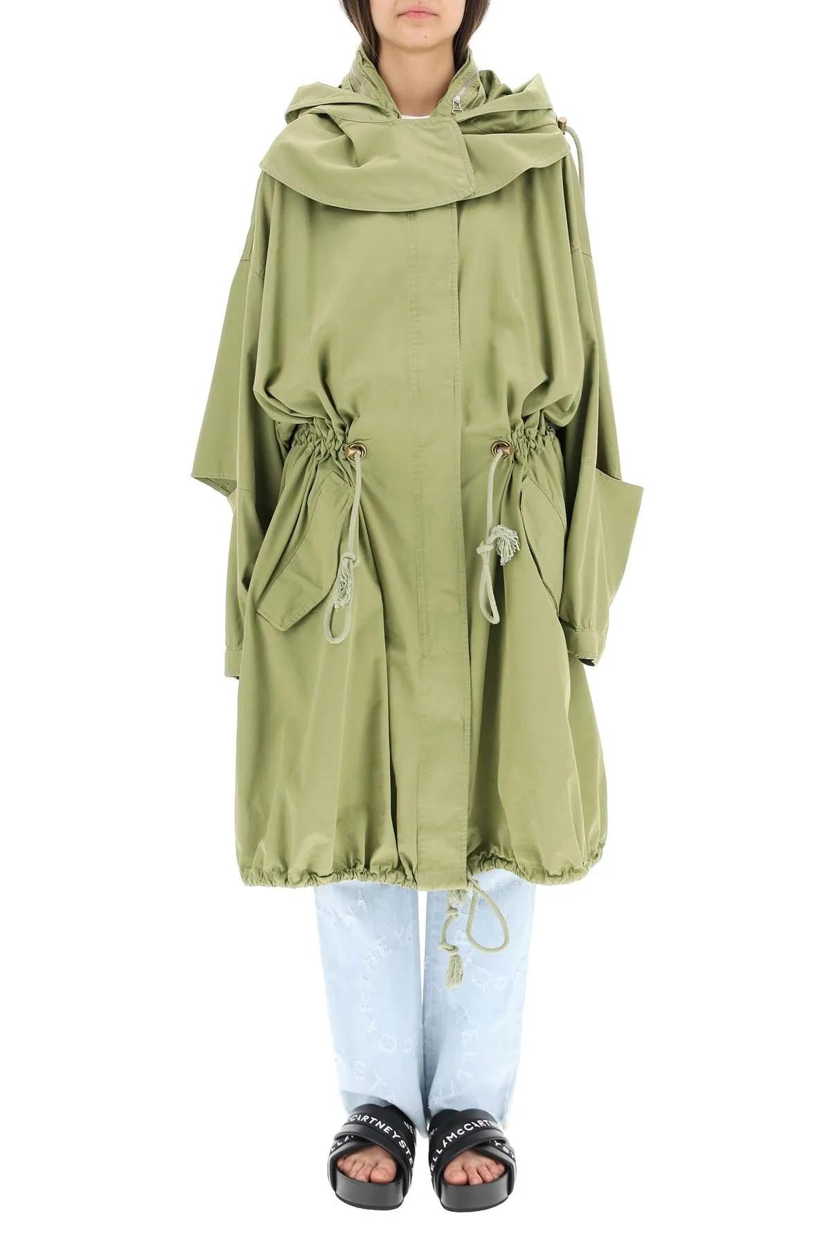 Stella McCartney Cut-Out Drawstring Waist Coat