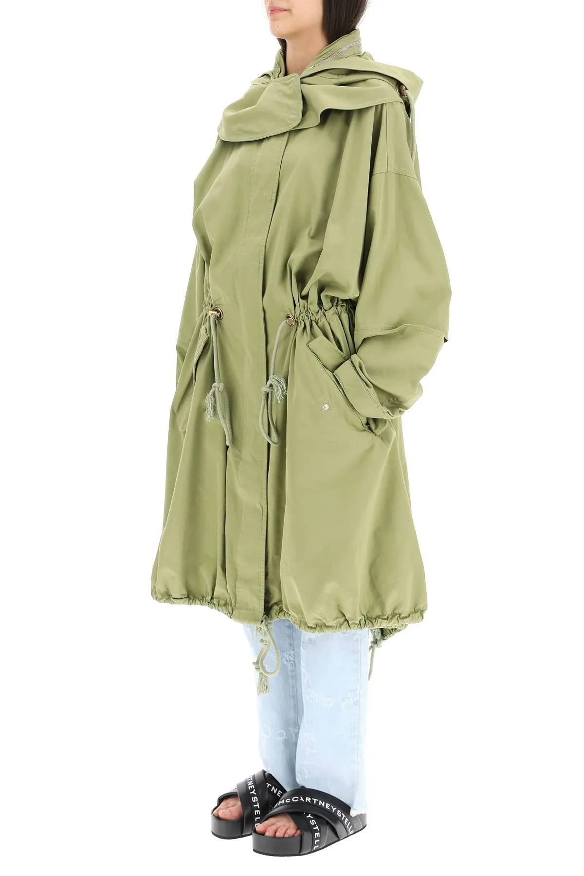 Stella McCartney Cut-Out Drawstring Waist Coat