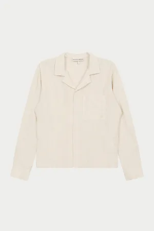 TEXTURED WOVEN SHIRT - BEIGE