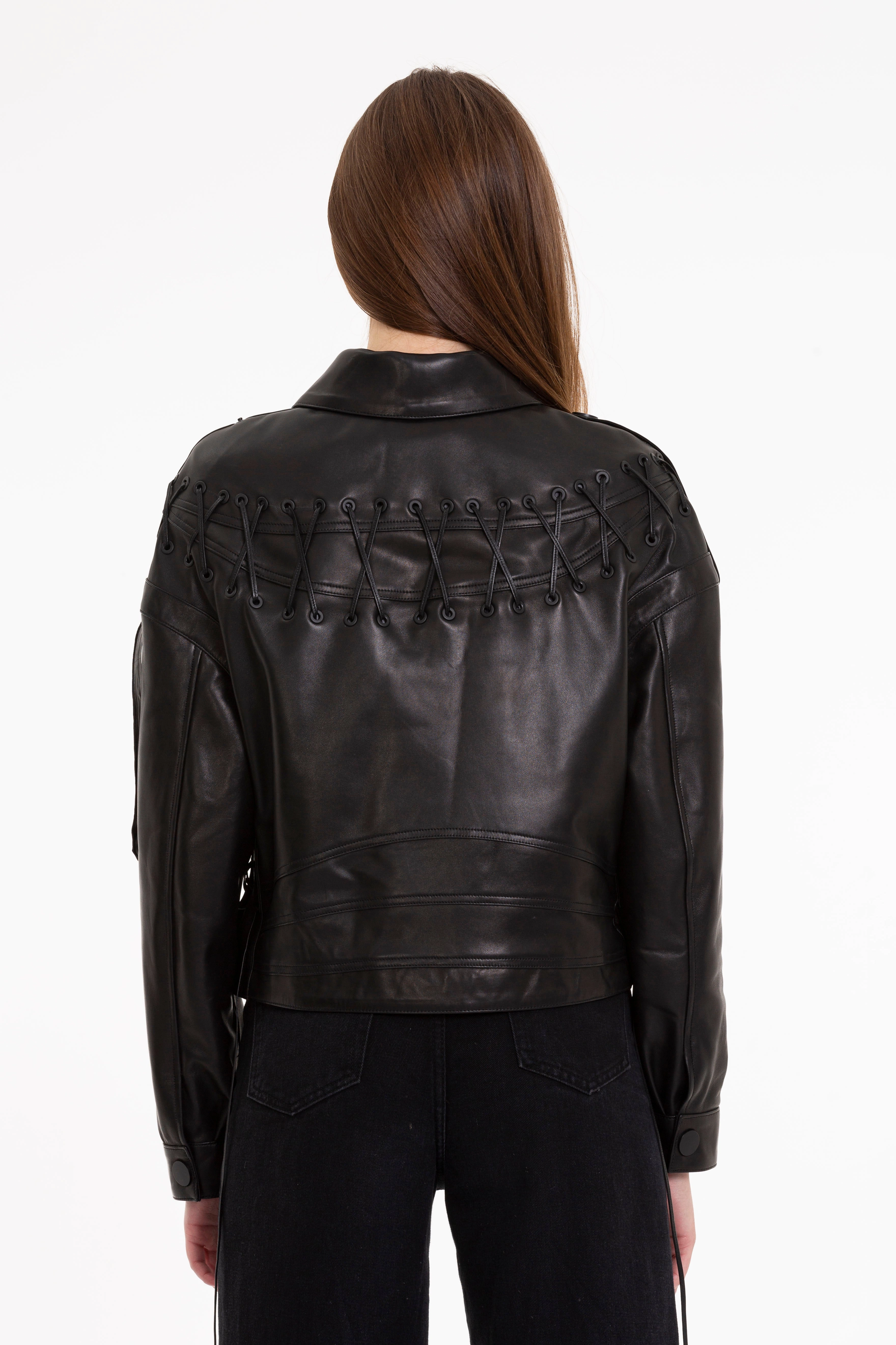 The Castellar Leather Women Jacket