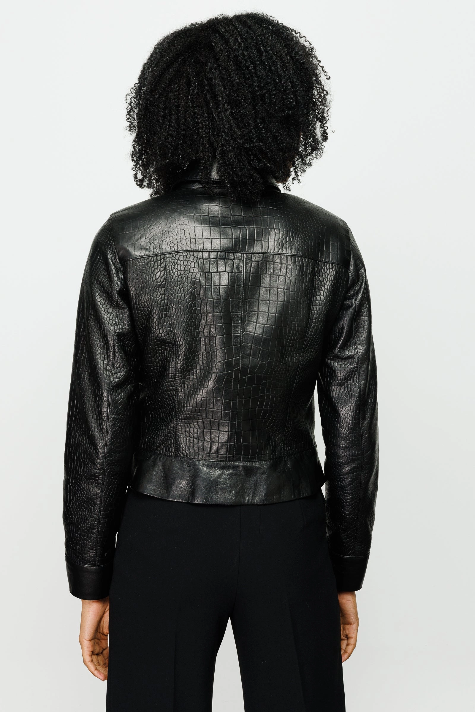 The Piane Black Leather Women Jacket