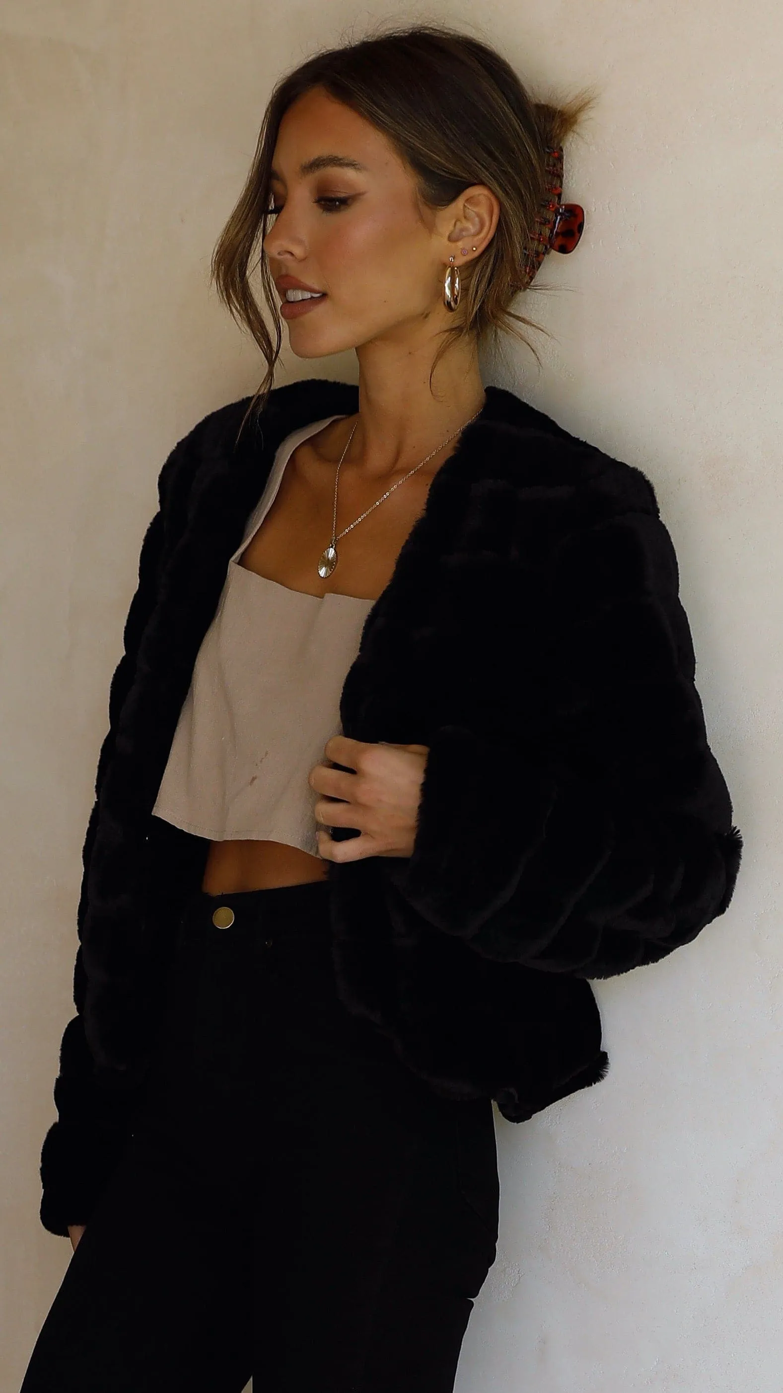 Tully Crop Jacket - Black