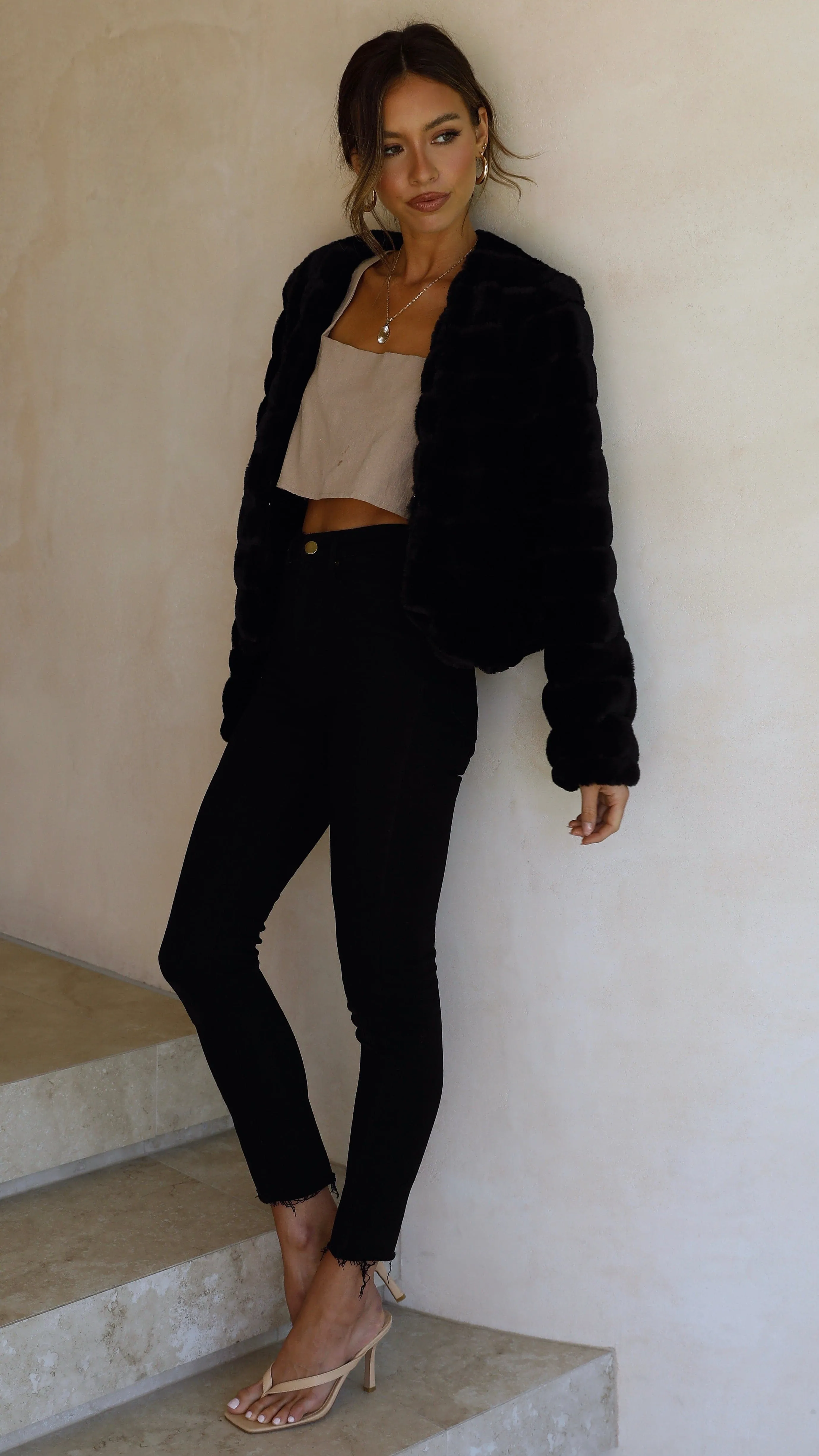 Tully Crop Jacket - Black