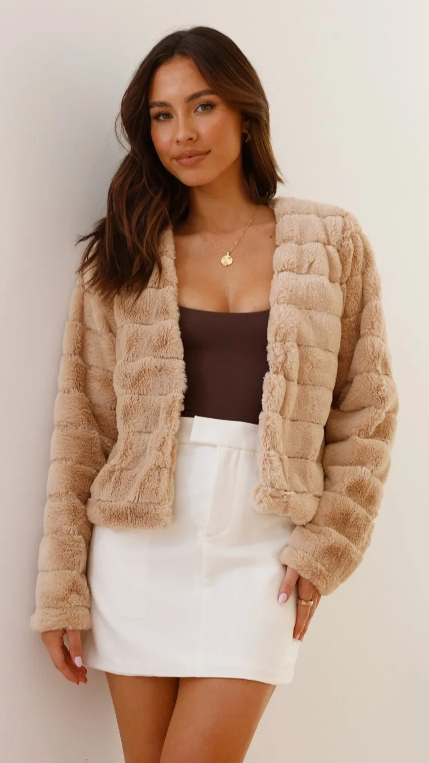 Tully Crop Jacket - Camel