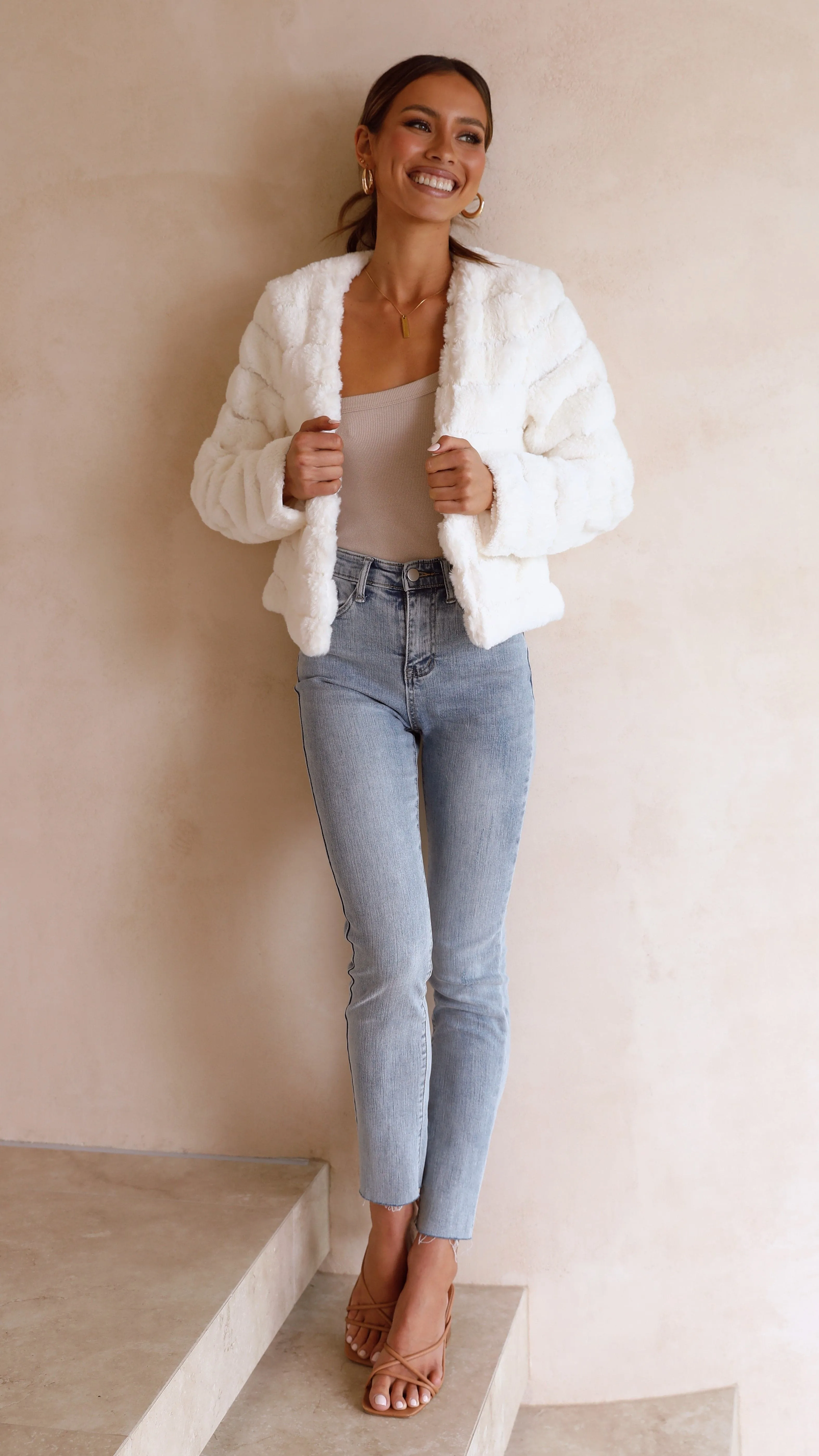 Tully Crop Jacket - White