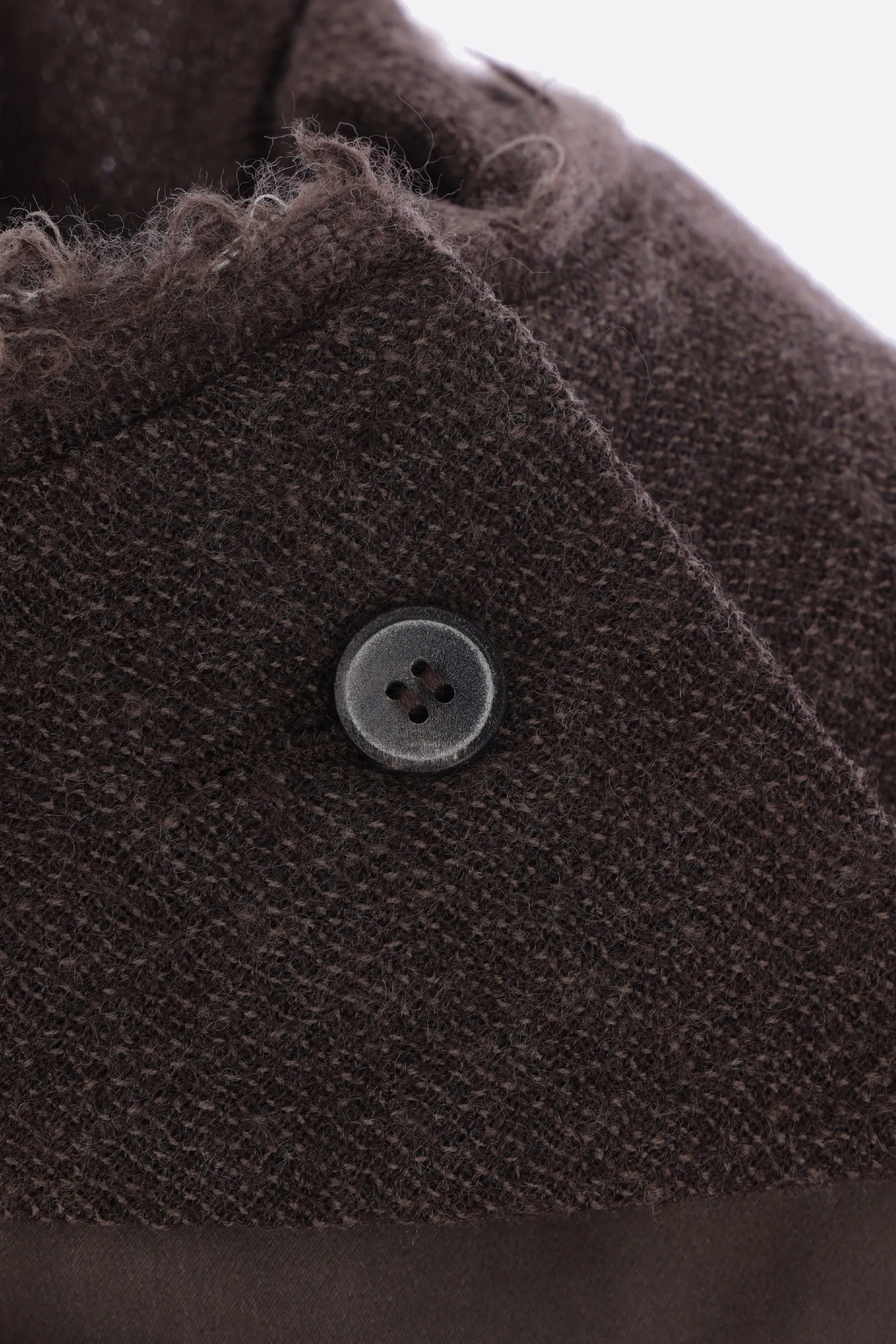 unstructured jacket in wool and silk