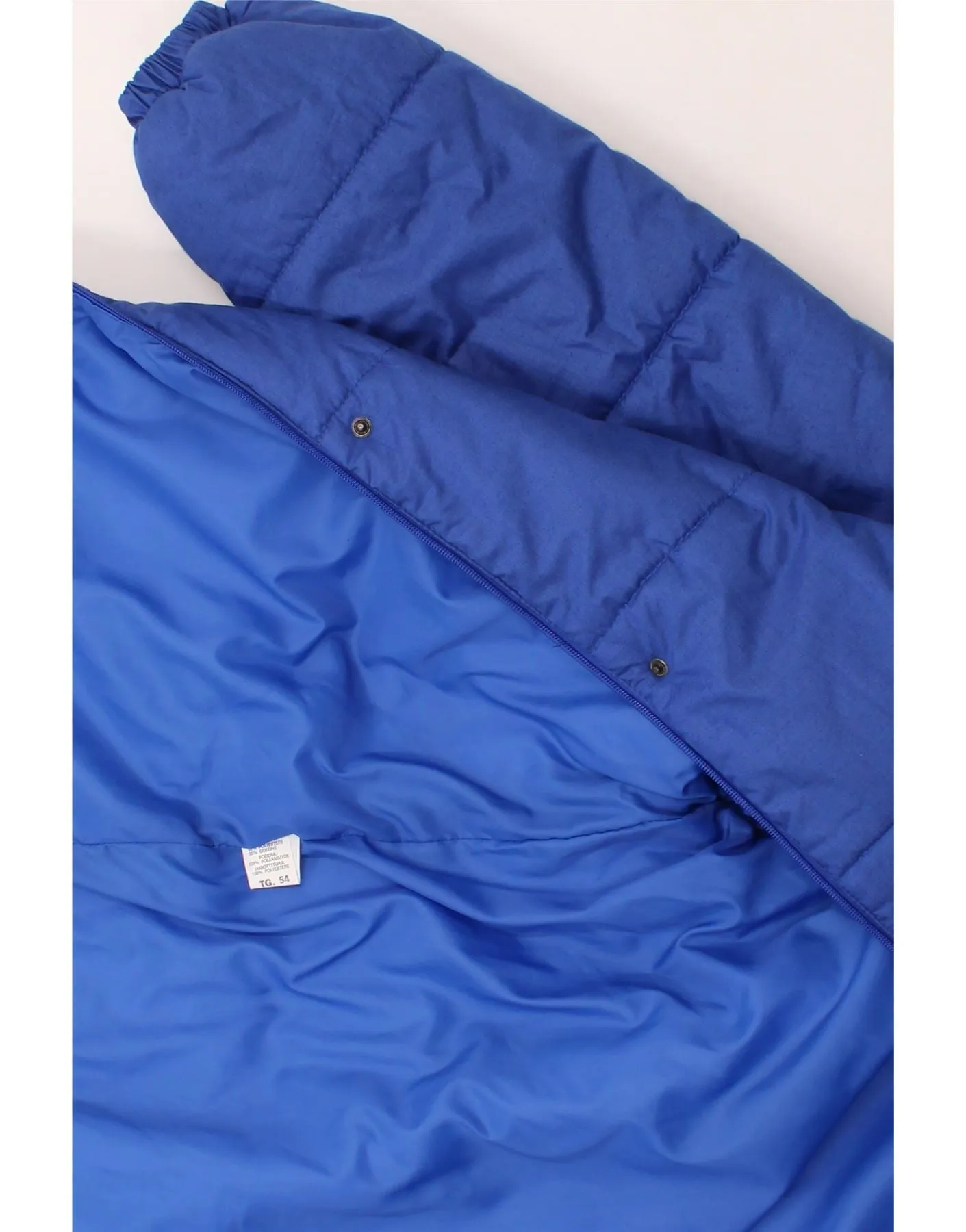 VINTAGE Mens Padded Jacket IT 54 2XL Blue Polyester