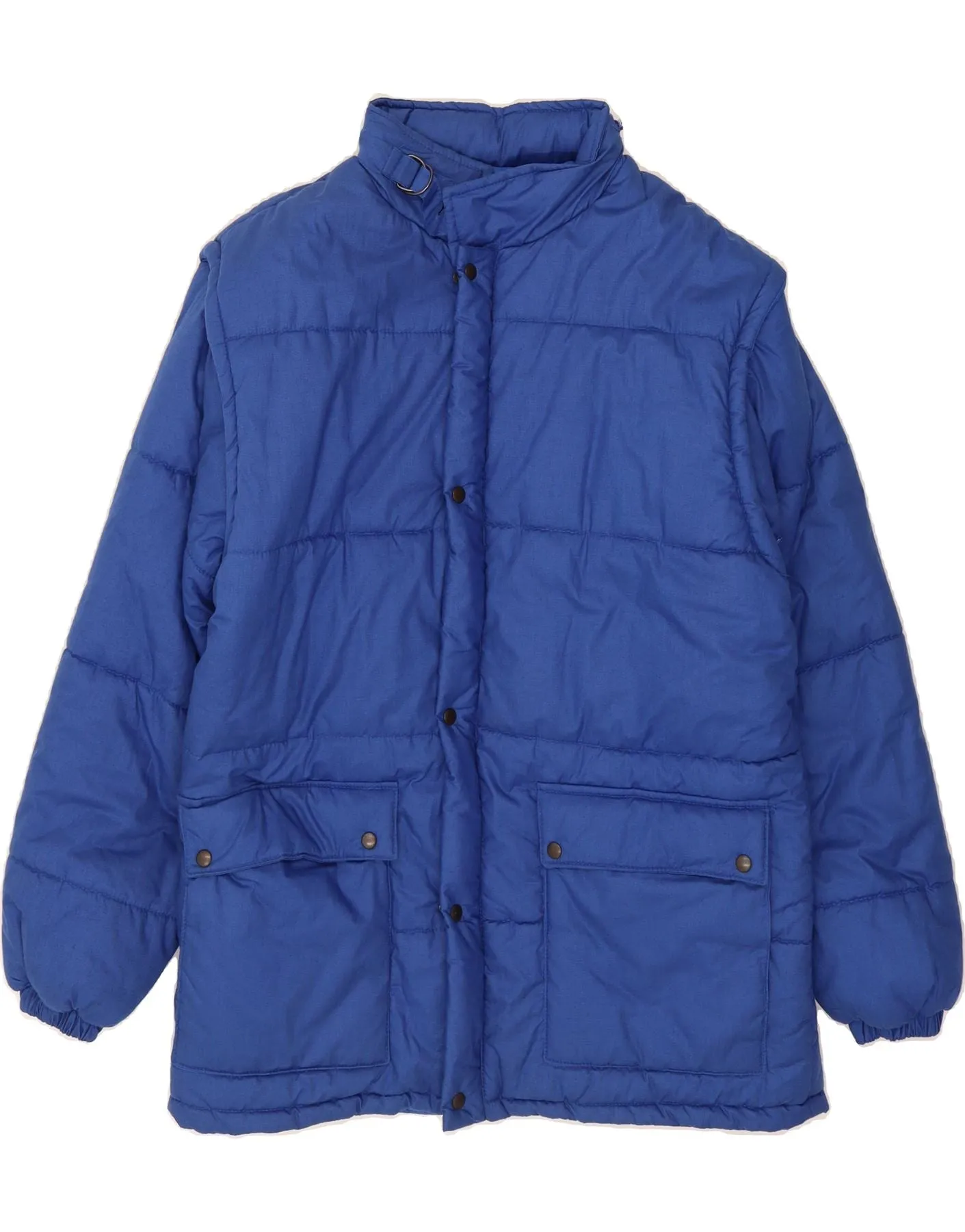 VINTAGE Mens Padded Jacket IT 54 2XL Blue Polyester