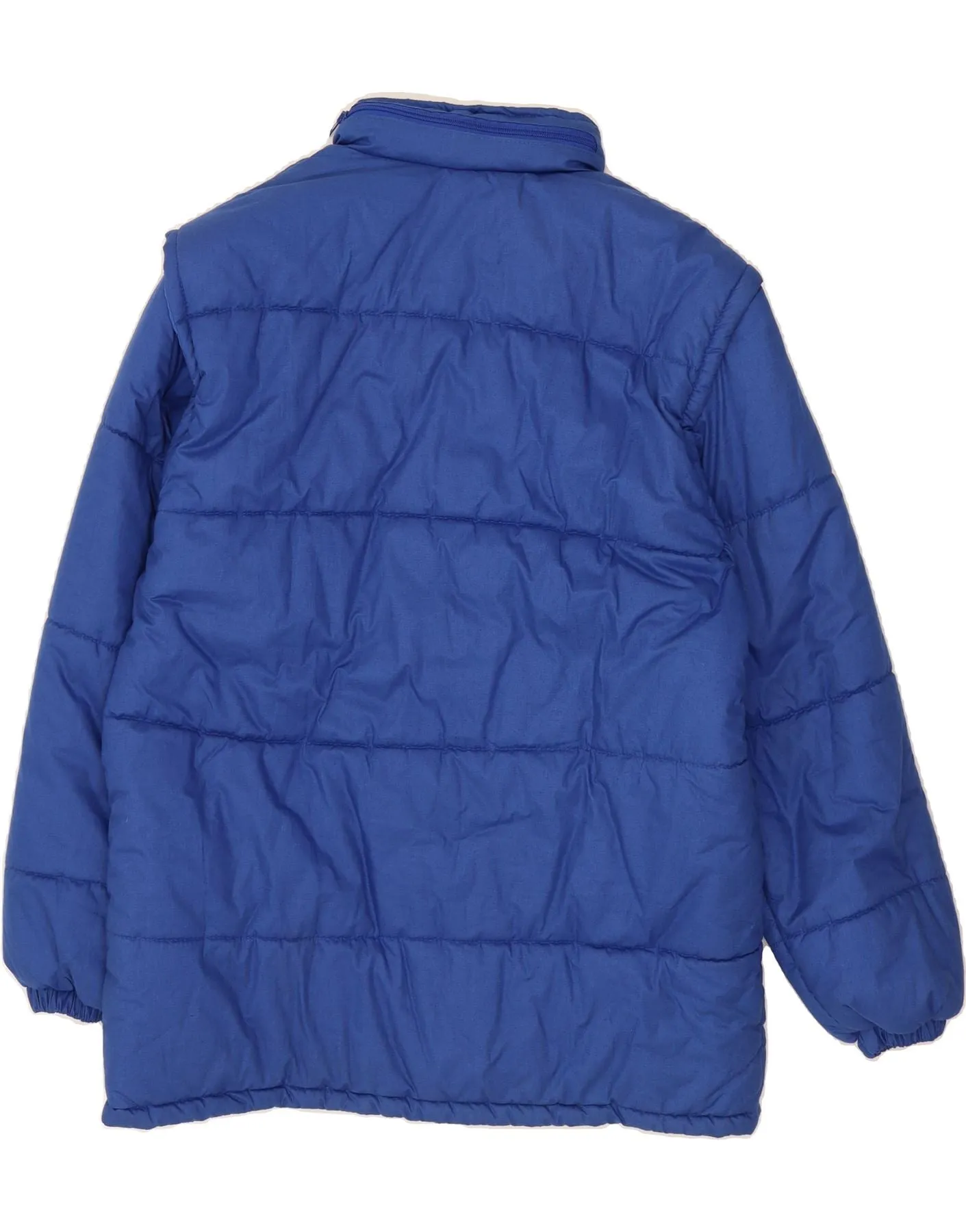 VINTAGE Mens Padded Jacket IT 54 2XL Blue Polyester