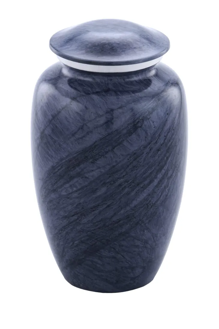 Violet Marbled Alloy Cremation Urn
