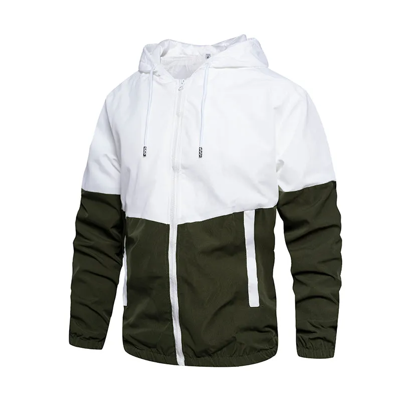 West Louis™ Patchwork Zipper Pockets Outwear Jacket Pants Set