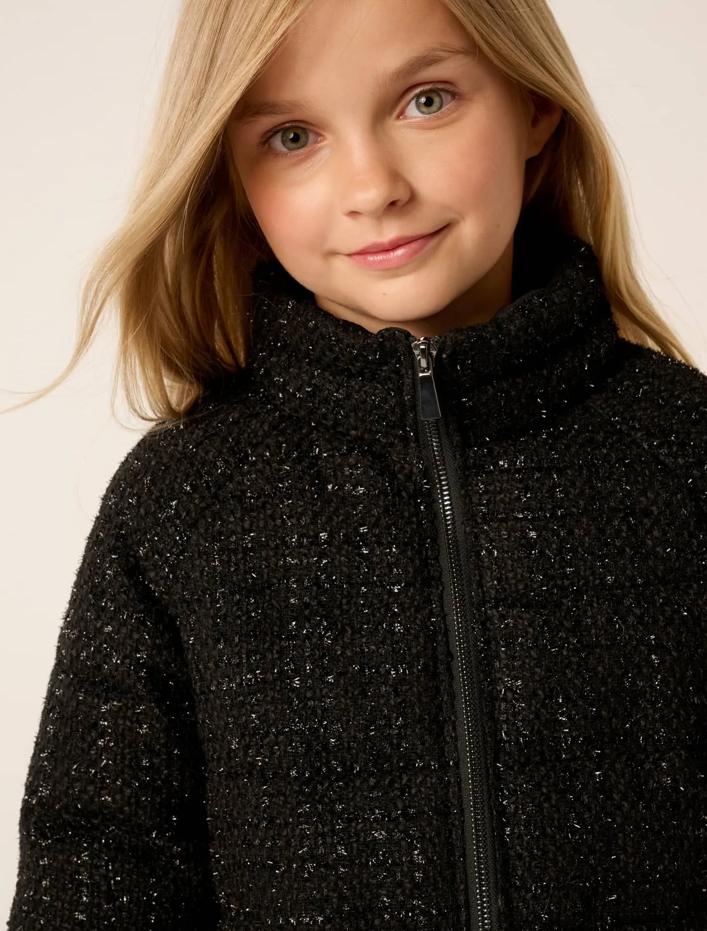 Wilhelmina Teen Boucle Puffer Jacket