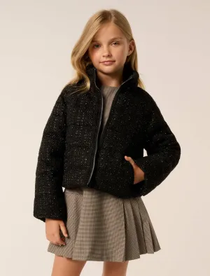 Wilhelmina Teen Boucle Puffer Jacket