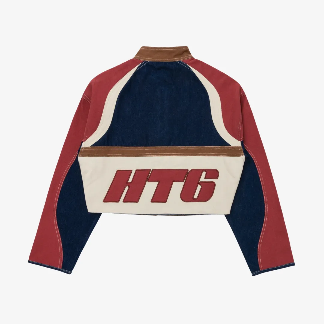 womens honor the gift motor jacket (red/brown)