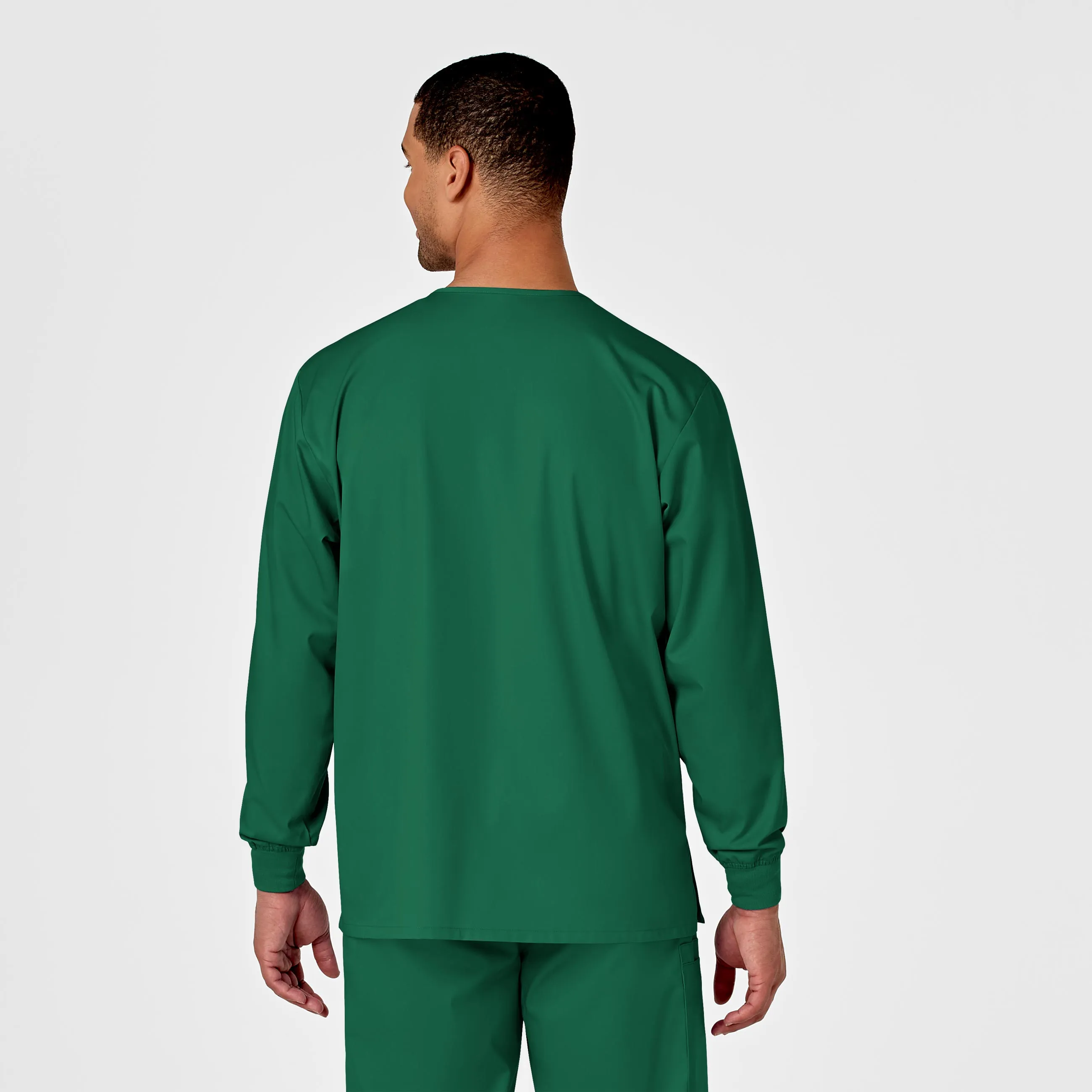 WonderWORK Unisex Snap Front Scrub Jacket - Hunter