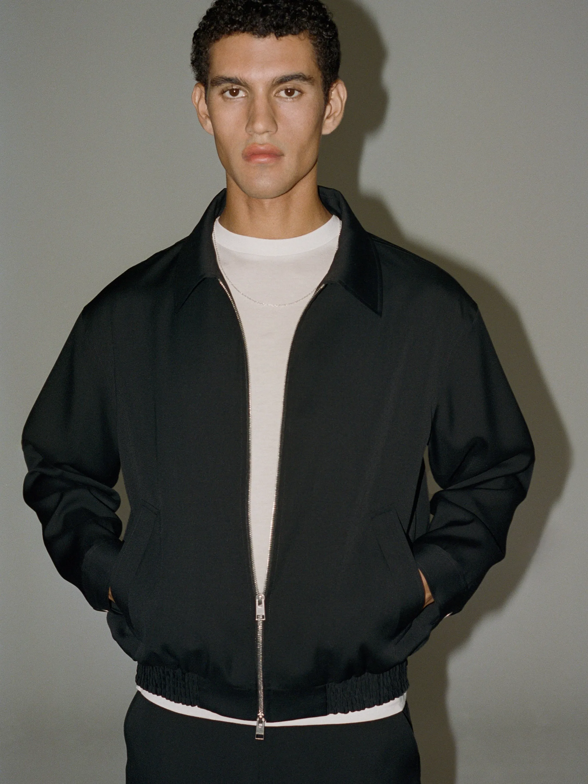 Wool Blouson -- Black